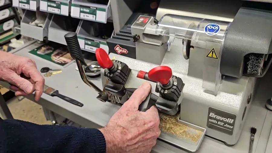 A key being cut in Hentschel Hardware